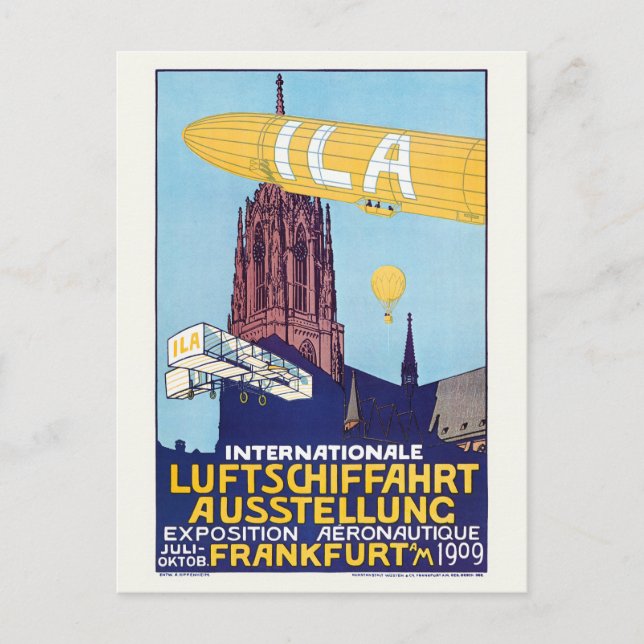 Carte Postale Affiche de l'Exposition aéronautique international (Devant)