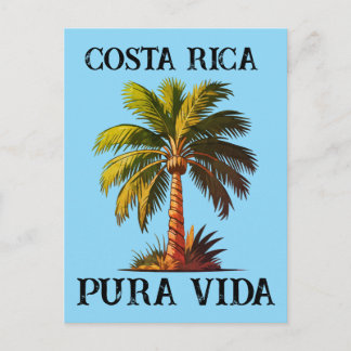 Carte Postale Affiche de palmier pura vida Costa Rica