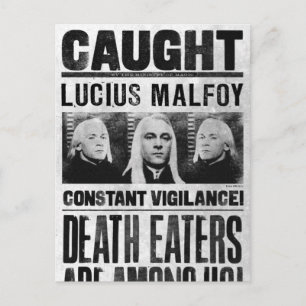Carte Postale Affiche de recherche de Lucius Malfoy