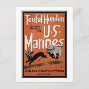 Carte Postale Affiche de recrutement des Marines américains