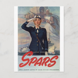 Carte Postale Affiche de recrutement militaire de la WWII -- Fem