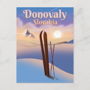 Carte Postale Affiche de ski Donovaly Slovaquie.