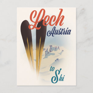 Carte Postale Affiche de ski Lech Autriche