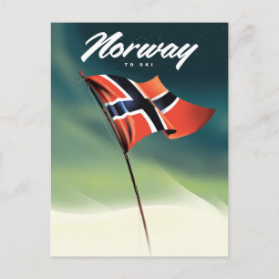 Carte Postale Affiche de ski norvégienne