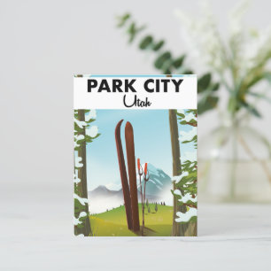 Carte Postale Affiche de ski Park City Utah
