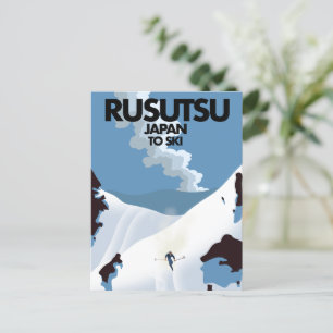 Carte Postale Affiche de ski Rusutsu Japon