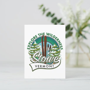 Carte Postale Affiche de ski Stowe Vermont , Explore the Wildern