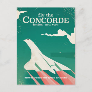 Carte Postale Affiche de vacances Concorde Vintage