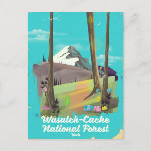 Carte Postale Affiche de vacances de Wasatch Cache National Fore