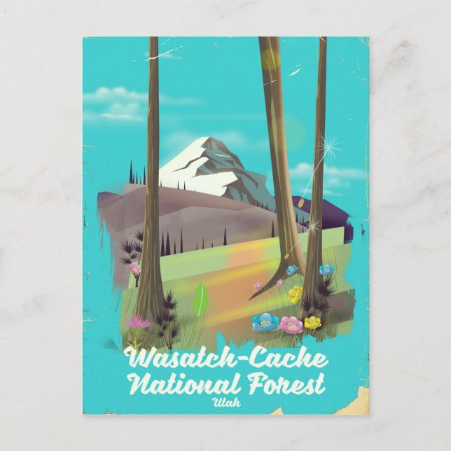 Carte Postale Affiche de vacances de Wasatch Cache National Fore (Devant)