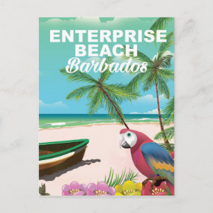 Carte Postale Affiche de vacances d'Enterprise Beach Barbade