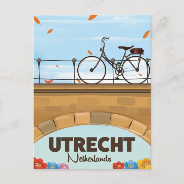 Carte Postale Affiche de vacances d'Utrecht Pays-Bas. (Devant)