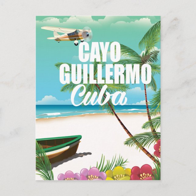 Carte Postale Affiche de vacances sur la plage de Cayo Guillermo (Devant)