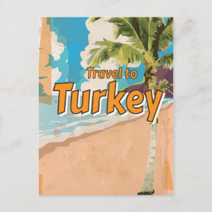 Carte Postale Affiche de vacances vintage en Turquie