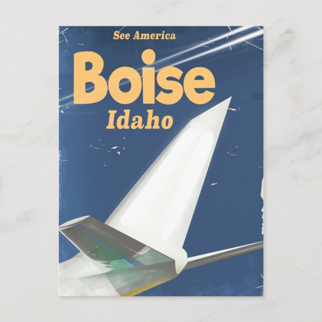 Carte Postale Affiche de vol Boise Idaho (Devant)