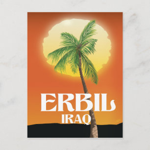 Carte Postale Affiche de voyage à Erbil en Irak