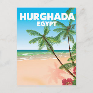 Carte Postale Affiche de voyage à Hurghada en Egypte