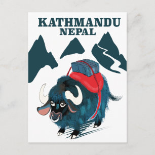 Carte Postale Affiche de voyage à Katmandou Népal