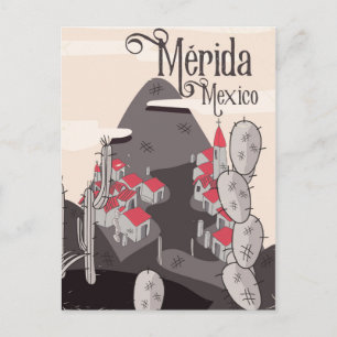 Carte Postale Affiche de voyage à Mérida au Mexique