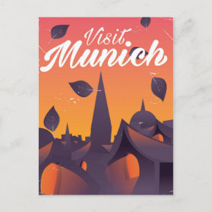 Carte Postale Affiche de voyage à Munich en Allemagne