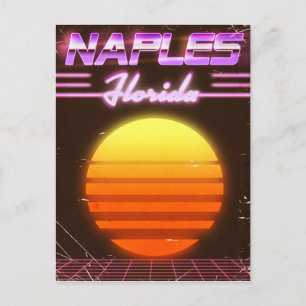 Carte Postale Affiche de voyage à Naples Floride années 80