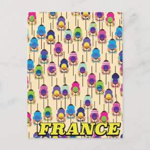 Carte Postale Affiche de voyage à vélo en France