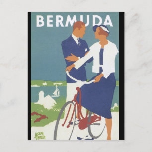Carte Postale Affiche de voyage ancienne des Bermudes