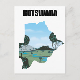 Carte Postale Affiche de voyage au Botswana