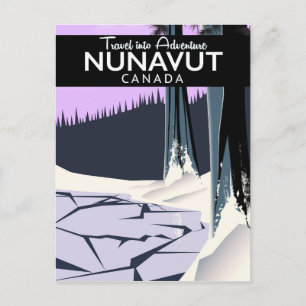 Carte Postale Affiche de voyage au Nunavut Canada