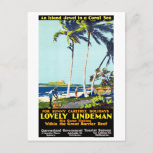 Carte Postale Affiche de voyage Australia Vintage restaurée