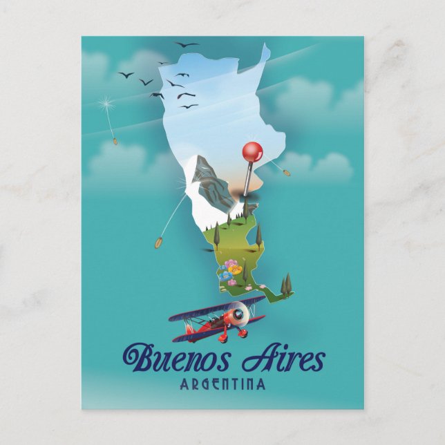 Carte Postale Affiche de voyage Buenos Aires, Argentine (Devant)