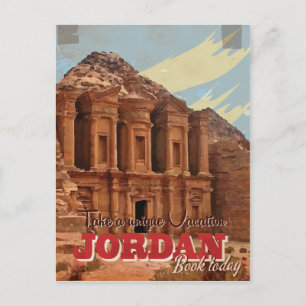 Carte Postale Affiche de voyage classique de vacances en Jordani
