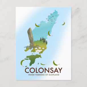 Carte Postale Affiche de voyage Colonsay Inner Hébrides d'Écosse