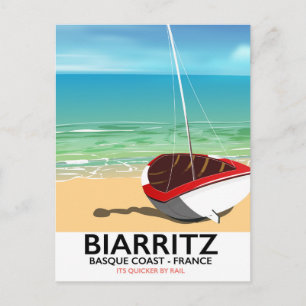Carte Postale Affiche de voyage de Biarritz France Beach