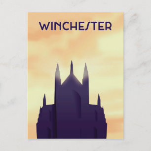 Carte Postale Affiche de voyage de la cathédrale de Winchester i