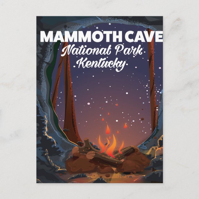 Carte Postale Affiche de voyage de la grotte de Mammoth Kentucky (Devant)