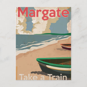 Carte Postale Affiche de voyage de la locomotive vintage de Marg
