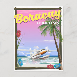 Carte Postale Affiche de voyage de la plage de Boracay Philippin