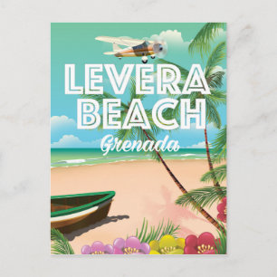 Carte Postale Affiche de voyage de la plage de Grenade levera