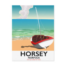 Affiche de voyage de la plage de Horsey Norfolk