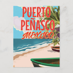 Carte Postale Affiche de voyage de la plage de Puerto Peñasco au