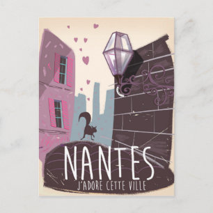 Carte Postale Affiche de voyage de la ville de Nantes France