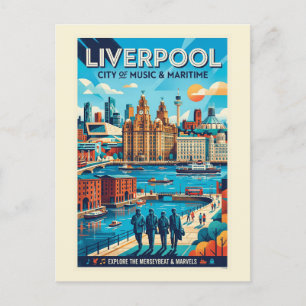 Carte Postale Affiche de voyage de Liverpool