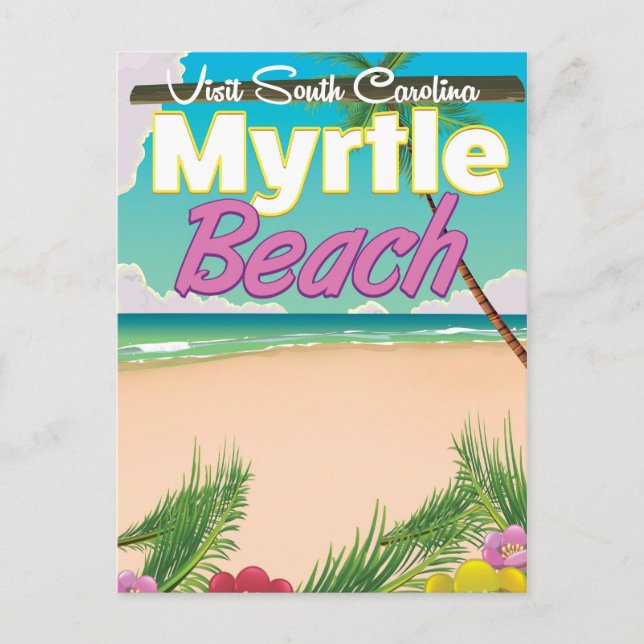 Carte Postale Affiche de voyage de Myrtle Beach en Caroline du S (Devant)