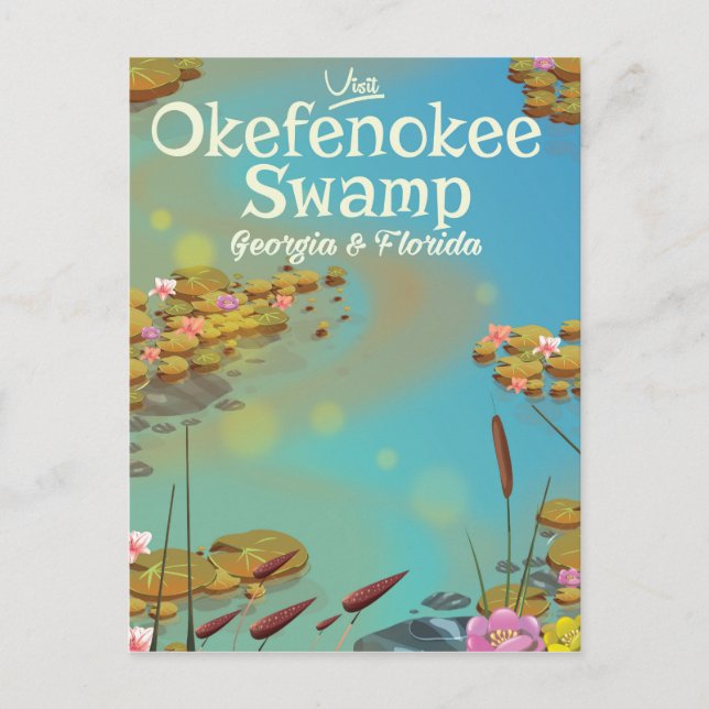 Carte Postale Affiche de voyage de Okefenokee Swamp (Devant)