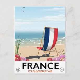 Carte Postale Affiche de voyage de plage au bord de la mer Franc