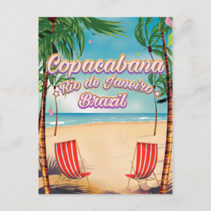Carte Postale Affiche de voyage de plage Copacabana, Rio de Jane