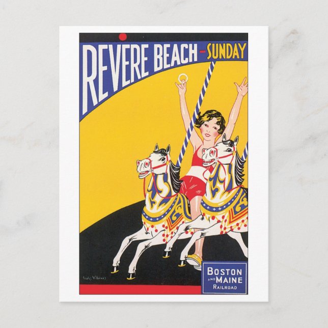 Carte Postale Affiche de voyage de Revere Beach (Devant)