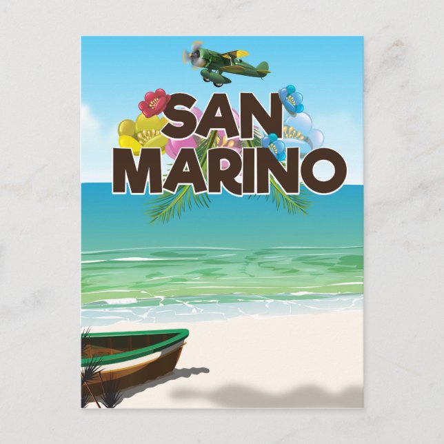 Carte Postale Affiche de voyage de San Marino Beach (Devant)