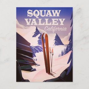 Carte Postale Affiche de voyage de Sqaw Valley en Californie.